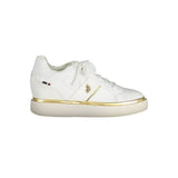 U.S. POLO ASSN. White Polyester Women Sneaker - Stylish & Sporty