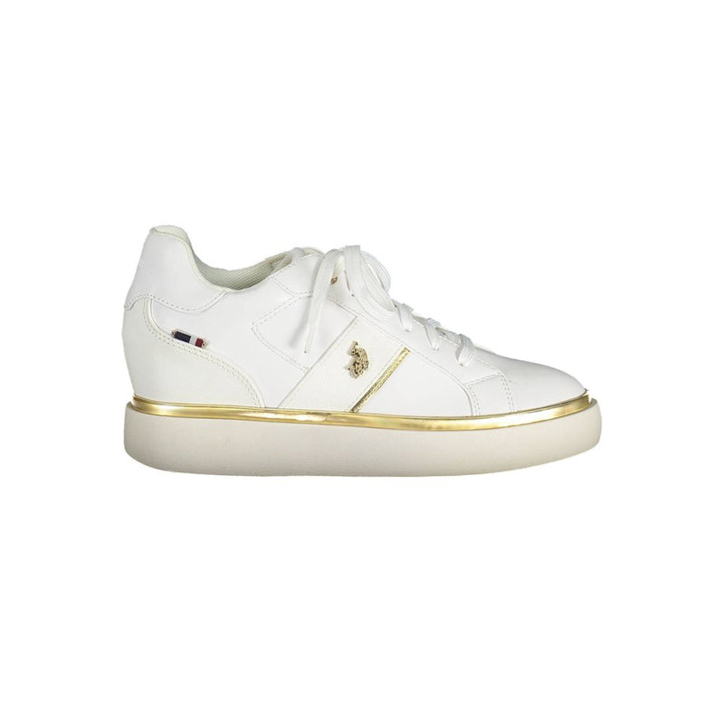 U.S. POLO ASSN. White Polyester Women Sneaker - Sporty Elegance