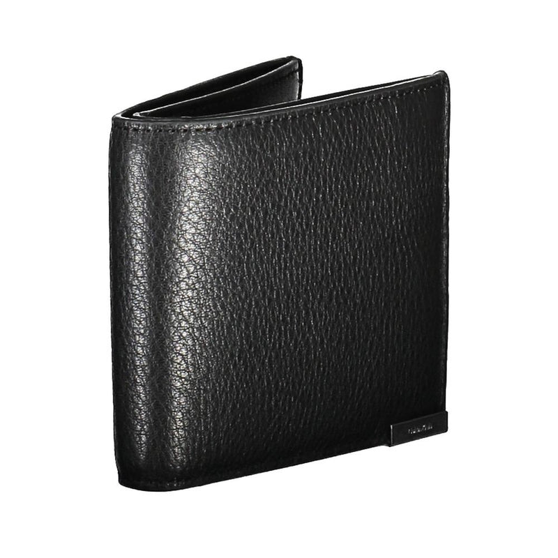 Portefeuille homme en cuir noir Calvin Klein