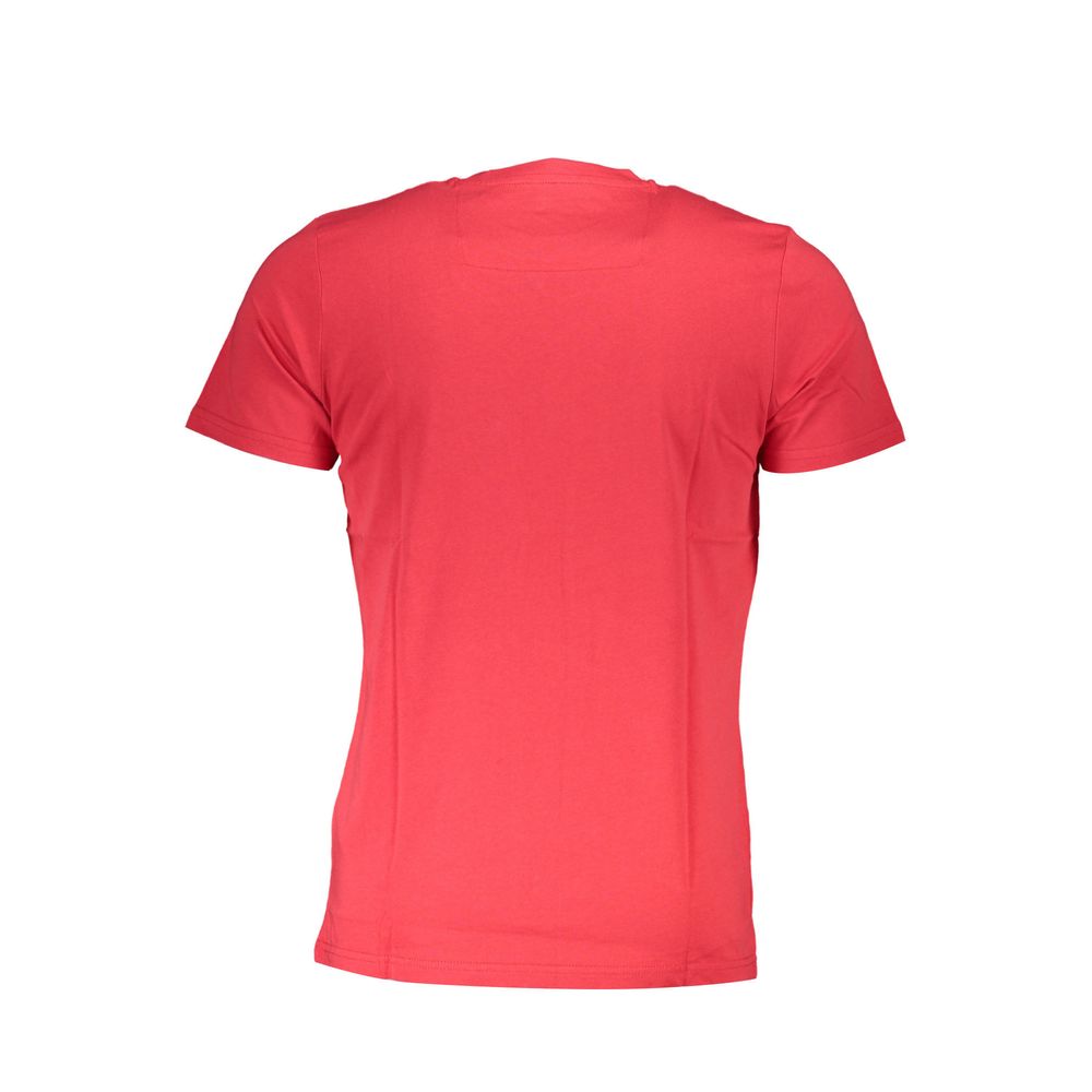 T-shirt homme en coton rouge Cavalli Class