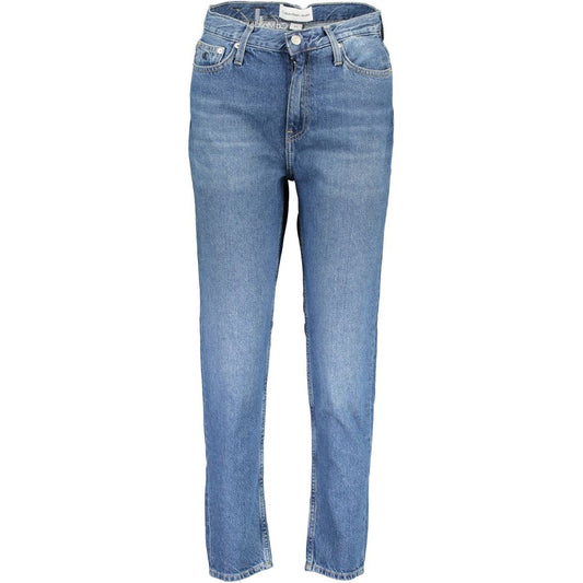 Calvin Klein Jeans Femme Blue Taille Haute en Coton