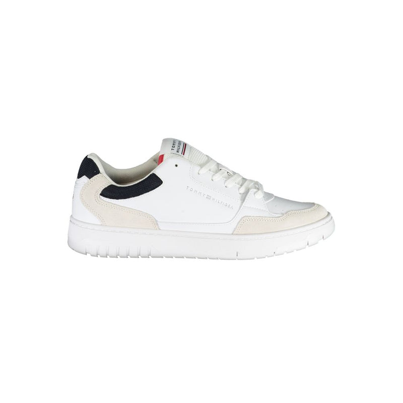 Tommy Hilfiger White Polyethylene Men Sneaker - Élégant et Confortable