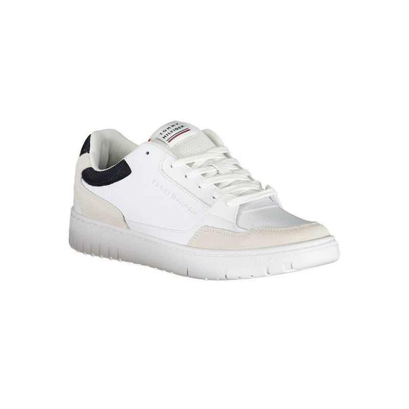 Tommy Hilfiger White Polyethylene Men Sneaker - Élégant et Confortable