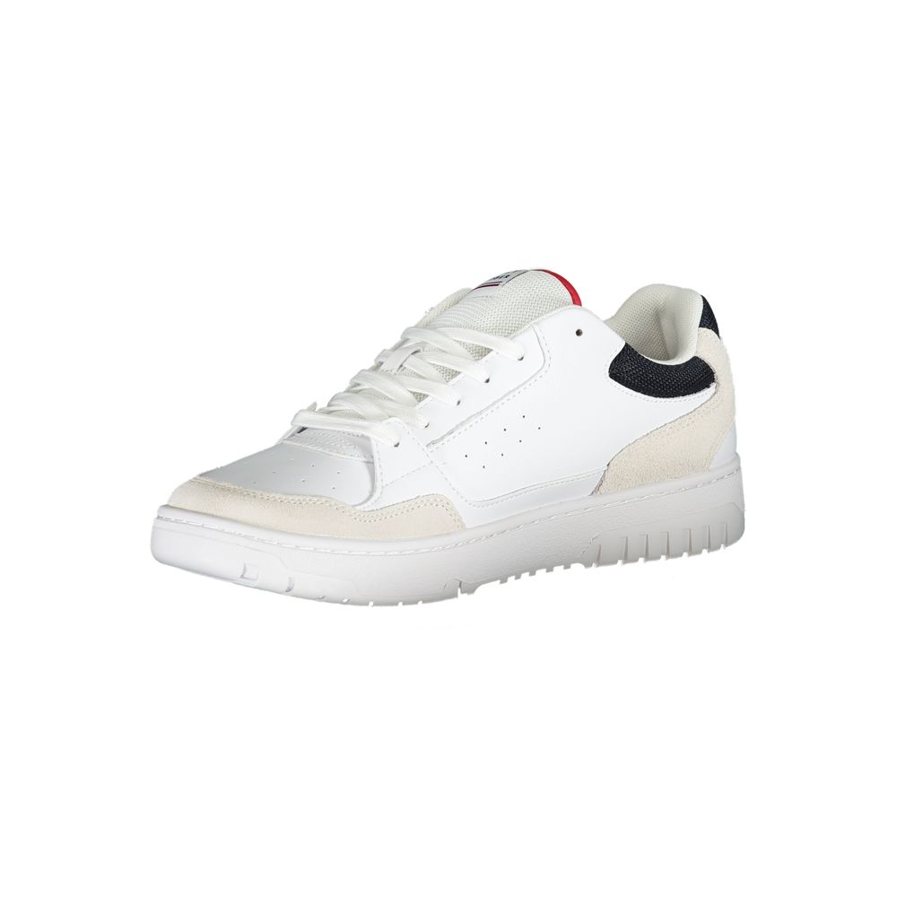 Tommy Hilfiger White Polyethylene Men Sneaker - Élégant et Confortable