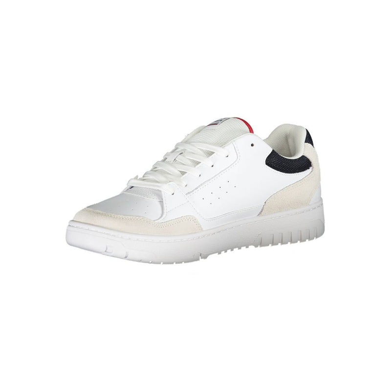 Tommy Hilfiger White Polyethylene Men Sneaker - Élégant et Confortable