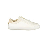 Tommy Hilfiger Beige Leather Women Sneaker - All-Day Comfort