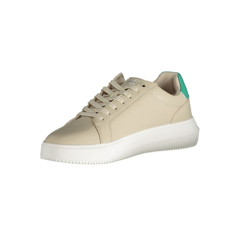 Calvin Klein Beige Polyester Sneaker - Écologique et Élégant