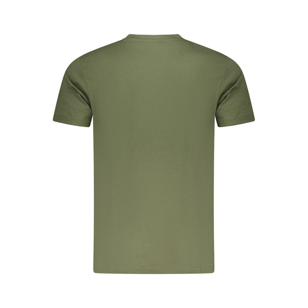 T-shirt homme en coton vert Cavalli Class