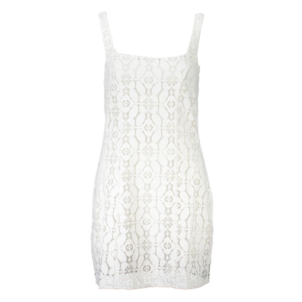 Desigual White Polyester Women Dress - Chic & Modern Style