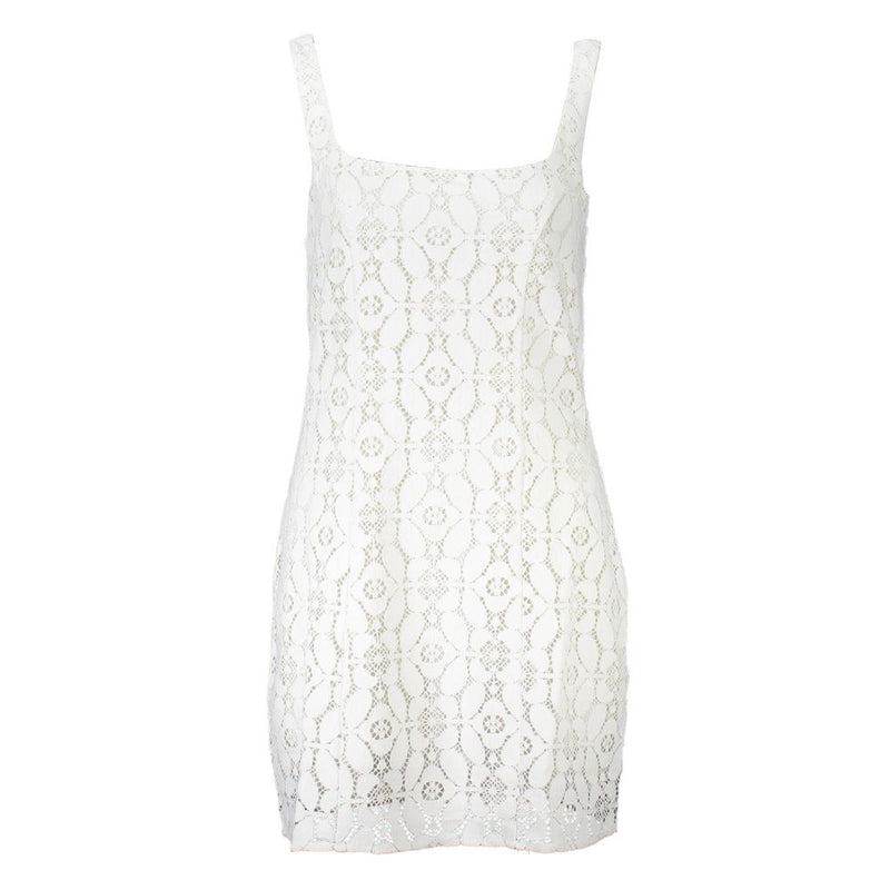 Robe Blanche Polyester Femme Desigual - Style Chic et Moderne