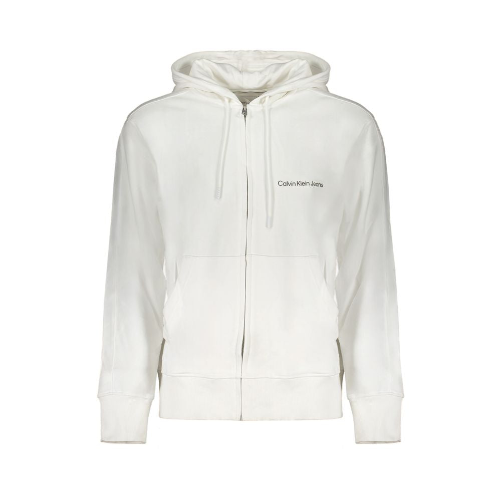 Pull à capuche Calvin Klein en coton blanc pour homme