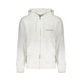 Pull à capuche Calvin Klein en coton blanc pour homme
