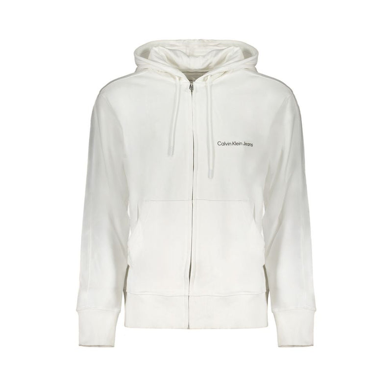 Pull à capuche Calvin Klein en coton blanc pour homme