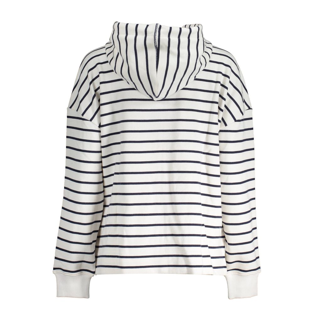 North Sails White Cotton Women's Hooded Sweater - Eco-Friendly Comfort