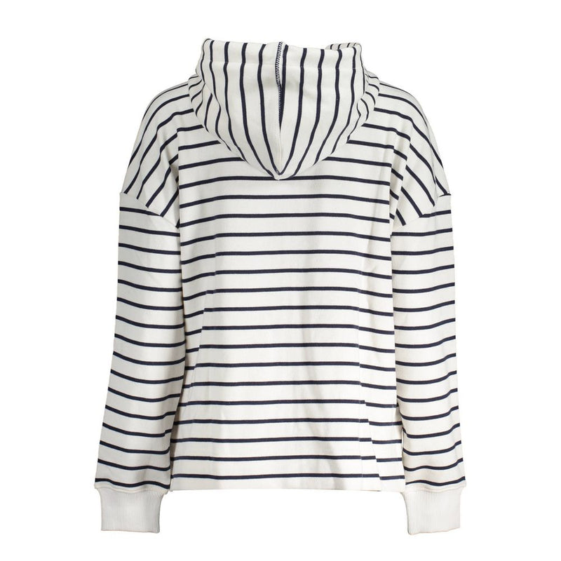 North Sails White Cotton Women's Hooded Sweater - Eco-Friendly Comfort