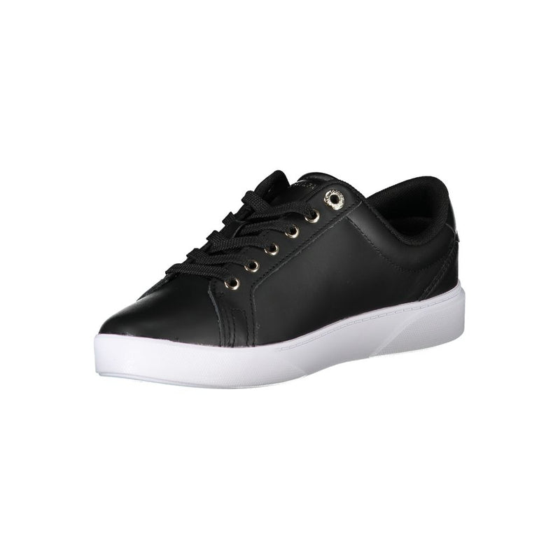Tommy Hilfiger Black Leather Women Sneaker - Stylish & Comfortable