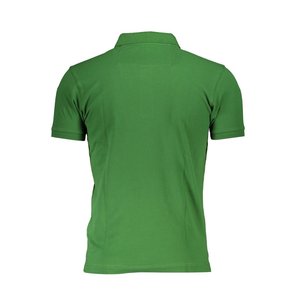 Polo La Martina Sleek vert, coupe slim, avec détails contrastés