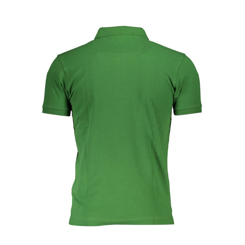 Polo La Martina Sleek vert, coupe slim, avec détails contrastés