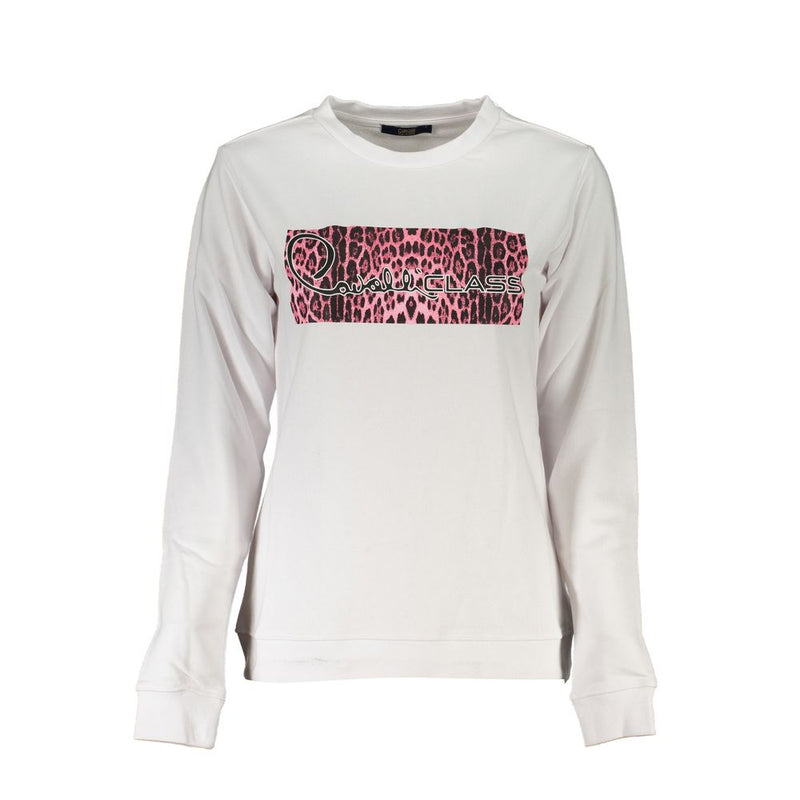 Cavalli Class White Cotton Women Sweater - Chic Sophistication