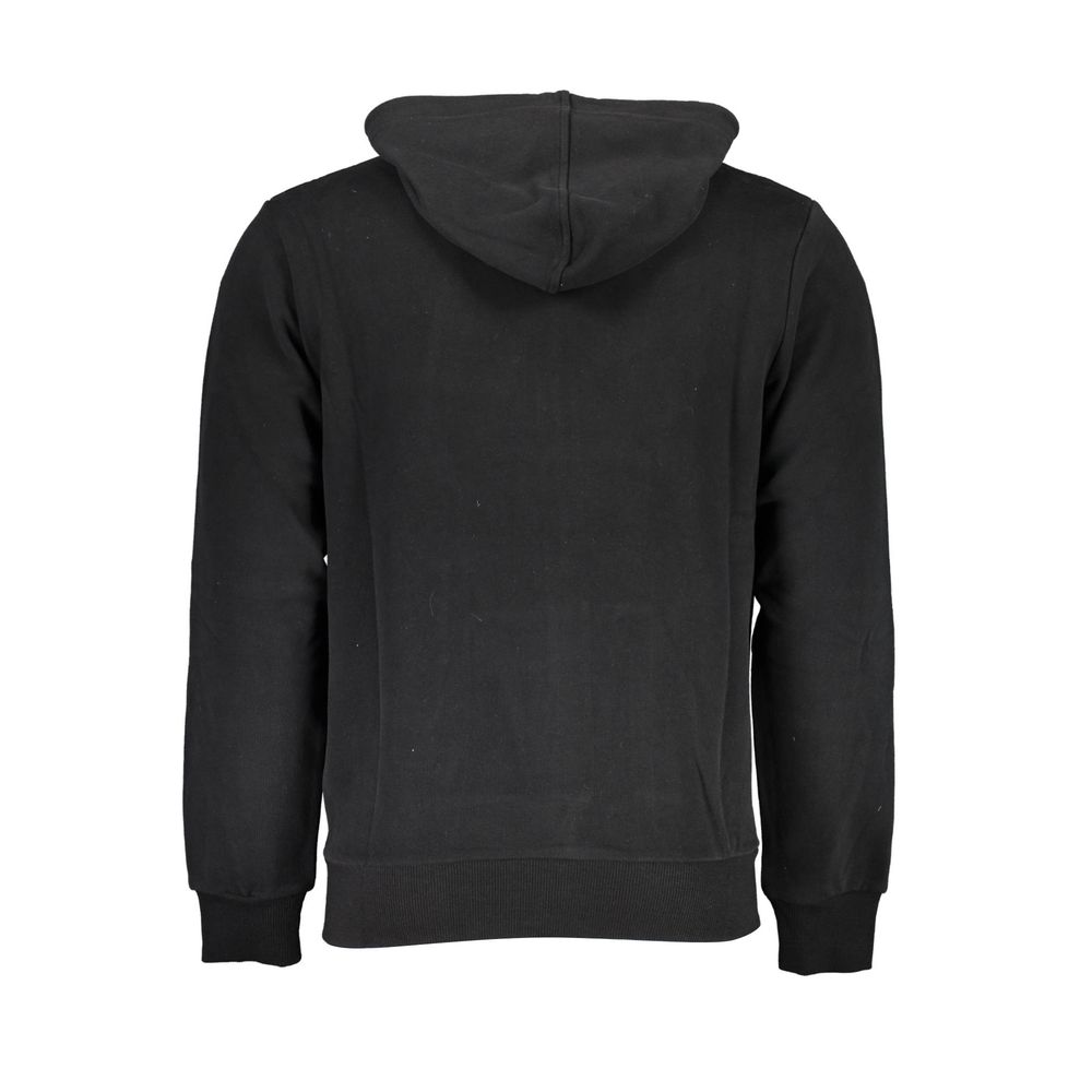 Pull en coton noir La Martina pour homme avec capuche