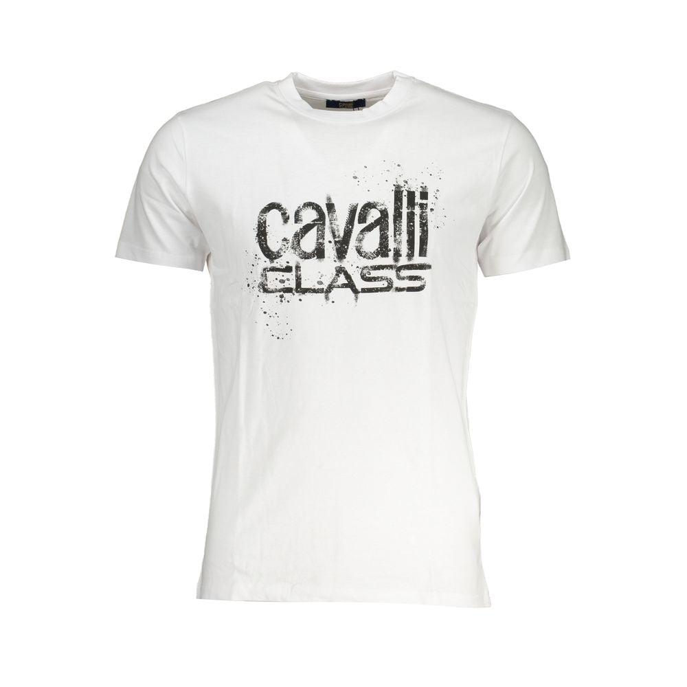 T-shirt homme en coton blanc Cavalli Class