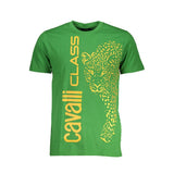 T-shirt en coton vert Cavalli Class