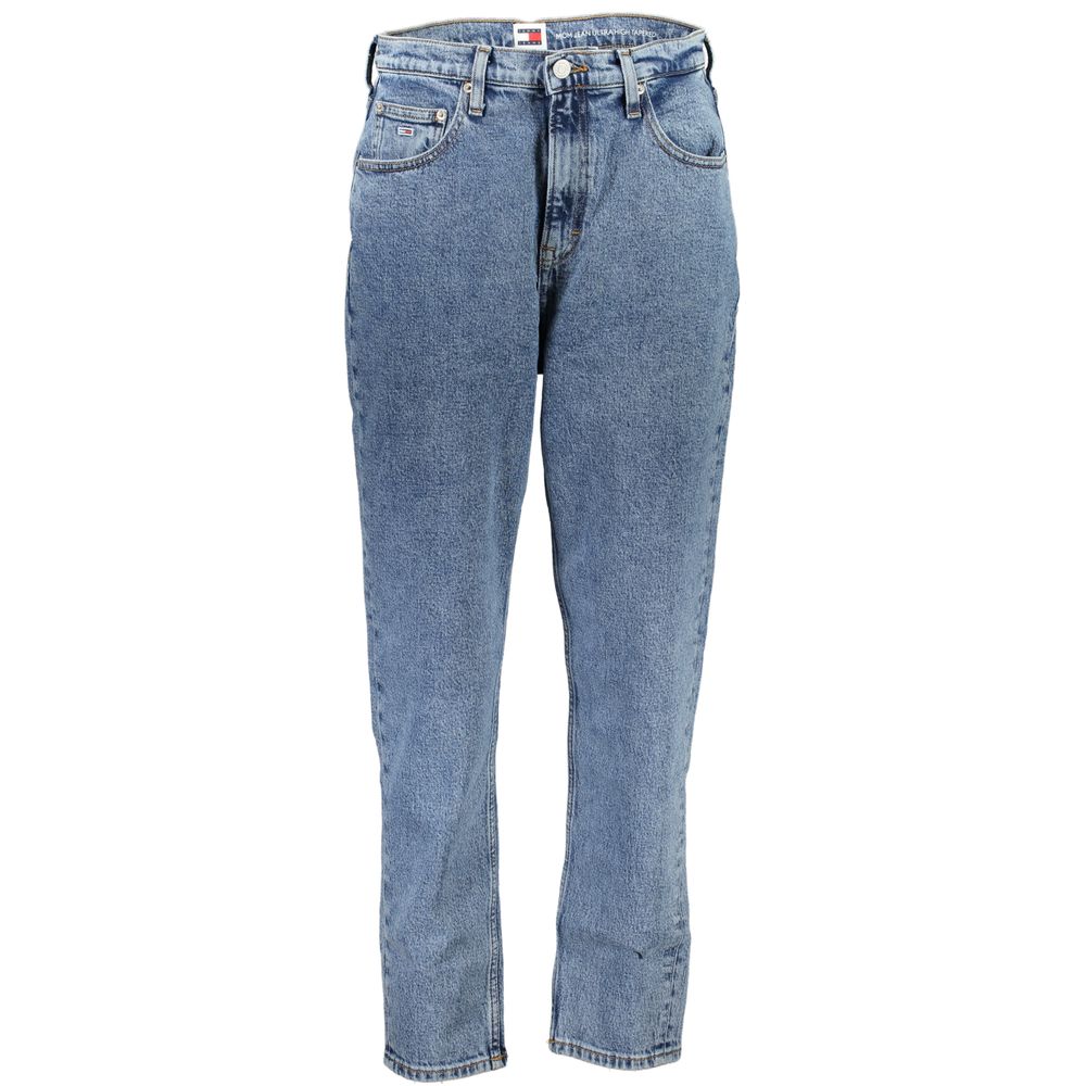 Tommy Hilfiger Blue Cotton Women Jeans - MOM JEANS ULTRA HIGH TAPERED