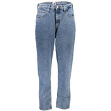 Tommy Hilfiger Blue Cotton Women Jeans - MOM JEANS ULTRA HIGH TAPERED