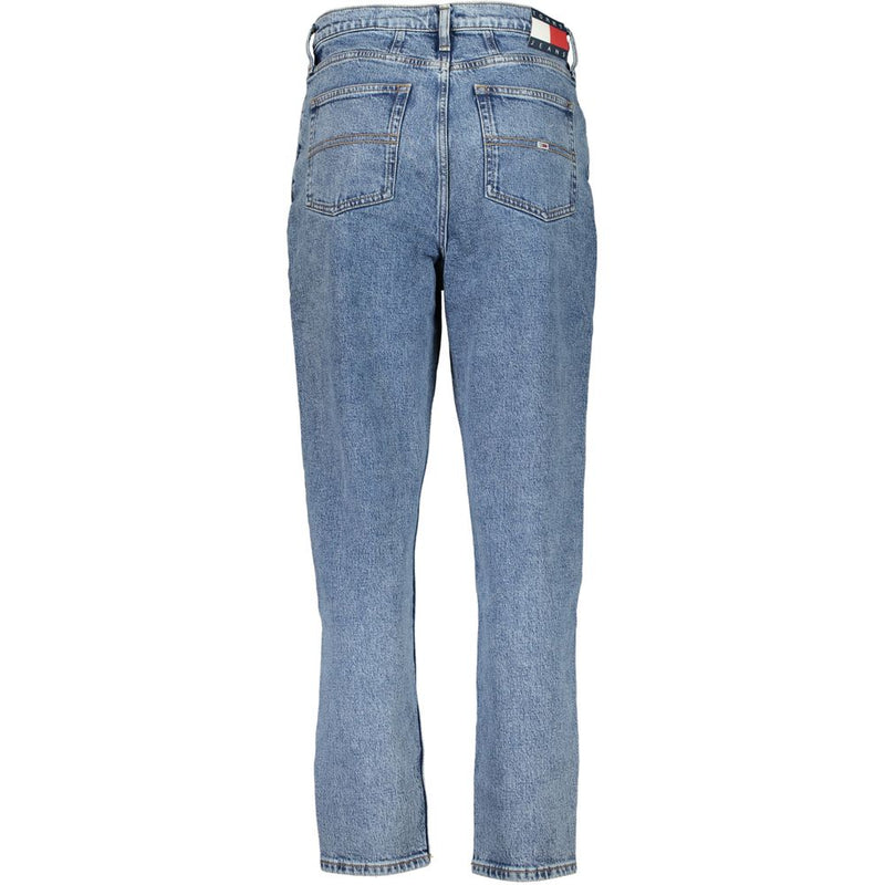 Tommy Hilfiger Blue Cotton Women Jeans - MOM JEANS ULTRA HIGH TAPERED