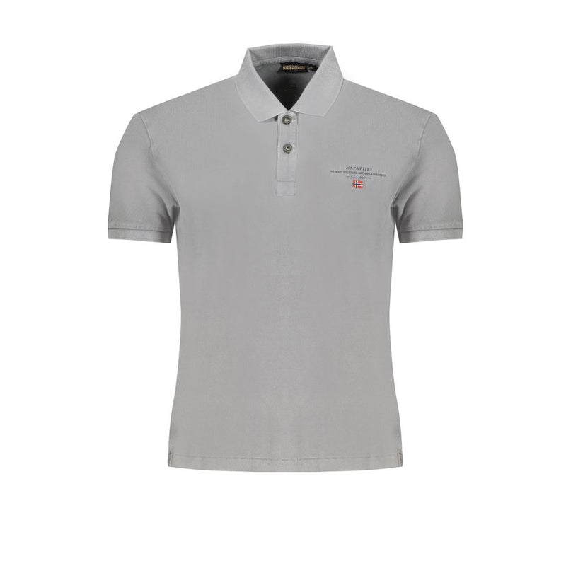 Napapijri Brown Cotton Men Polo Shirt