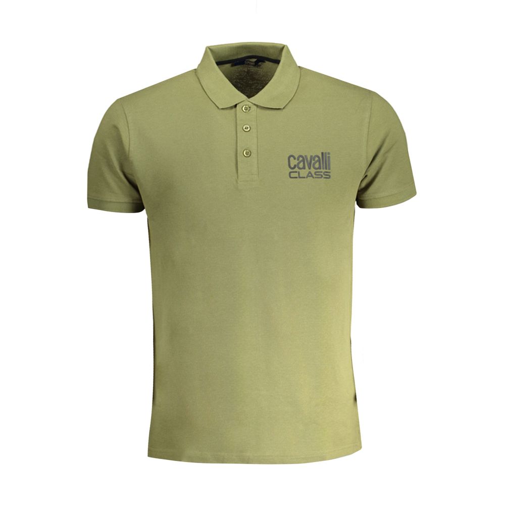 Polo en coton vert Cavalli Class