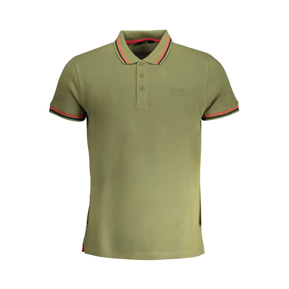 Polo en coton vert Cavalli Class