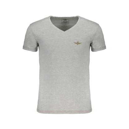 T-shirt en coton brun pour homme Aeronautica Militare