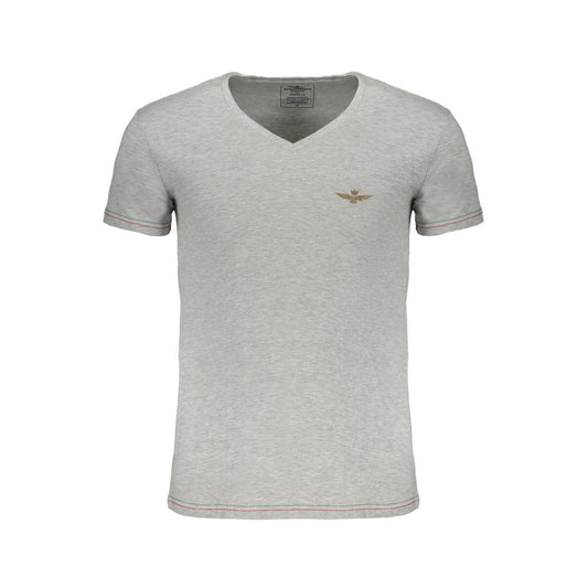T-shirt en coton brun pour homme Aeronautica Militare