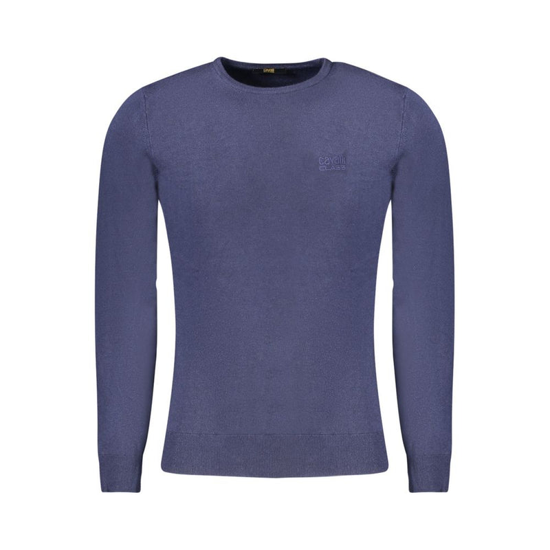 Cavalli Class Blauwe Viscose Heren Trui