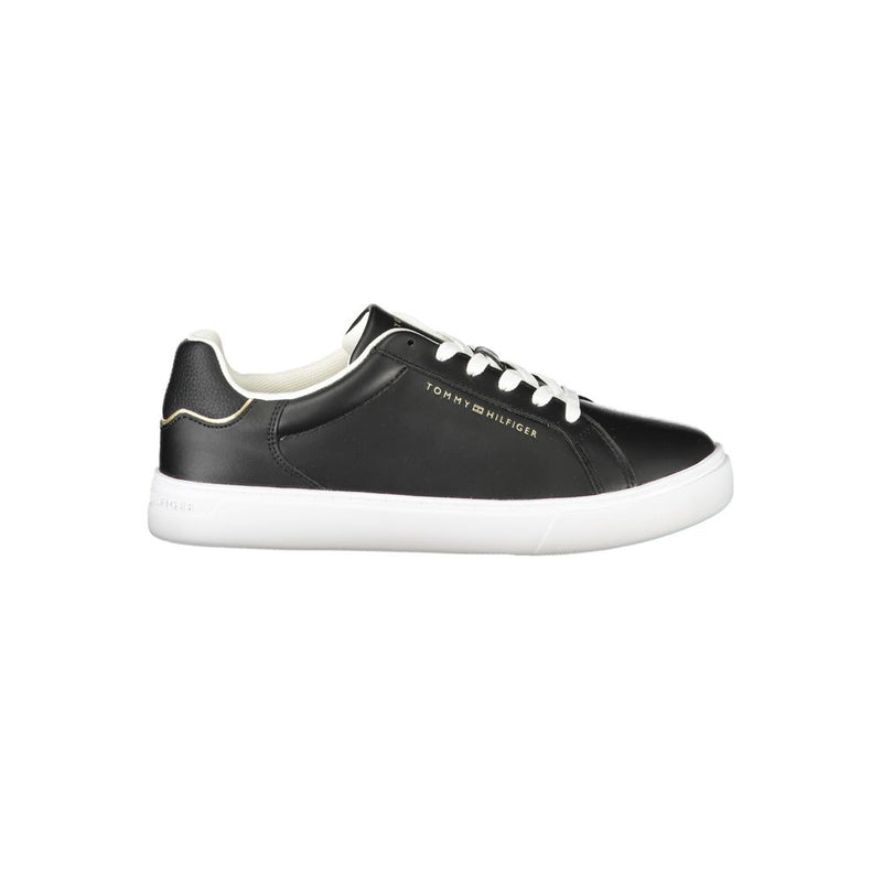 Tommy Hilfiger Black Leather Women Sneaker - Urban Chic Footwear