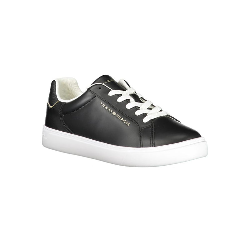 Tommy Hilfiger Black Leather Women Sneaker - Urban Chic Footwear