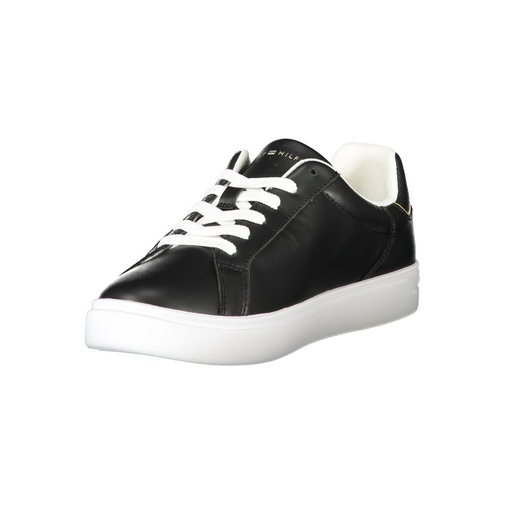 Tommy Hilfiger Black Leather Women Sneaker - Urban Chic Footwear