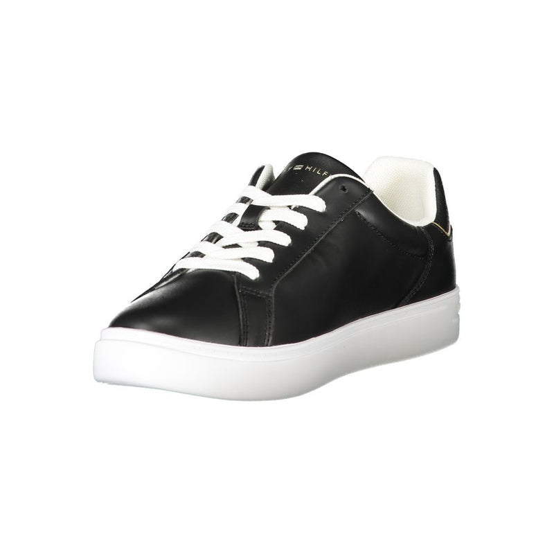Tommy Hilfiger Black Leather Women Sneaker - Urban Chic Footwear