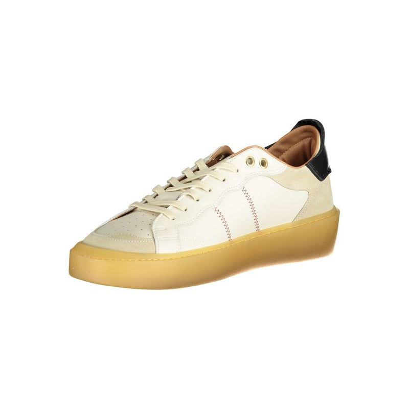 Blauer White Leather Men Sneaker - Casual Style and Comfort