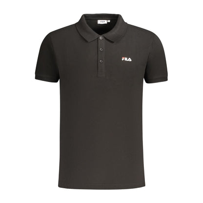 Polo homme en coton noir Fila