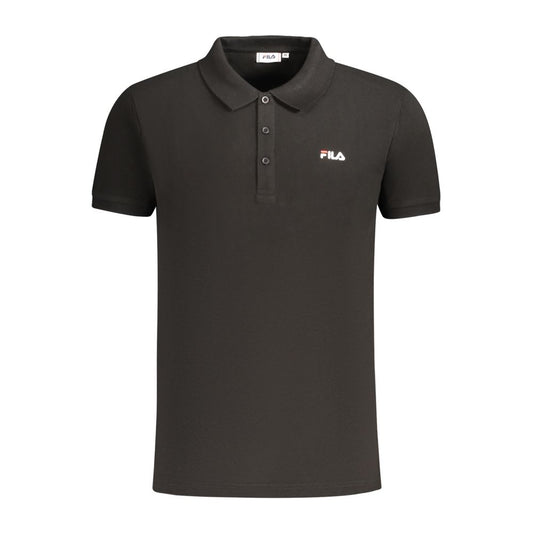 Polo homme en coton noir Fila