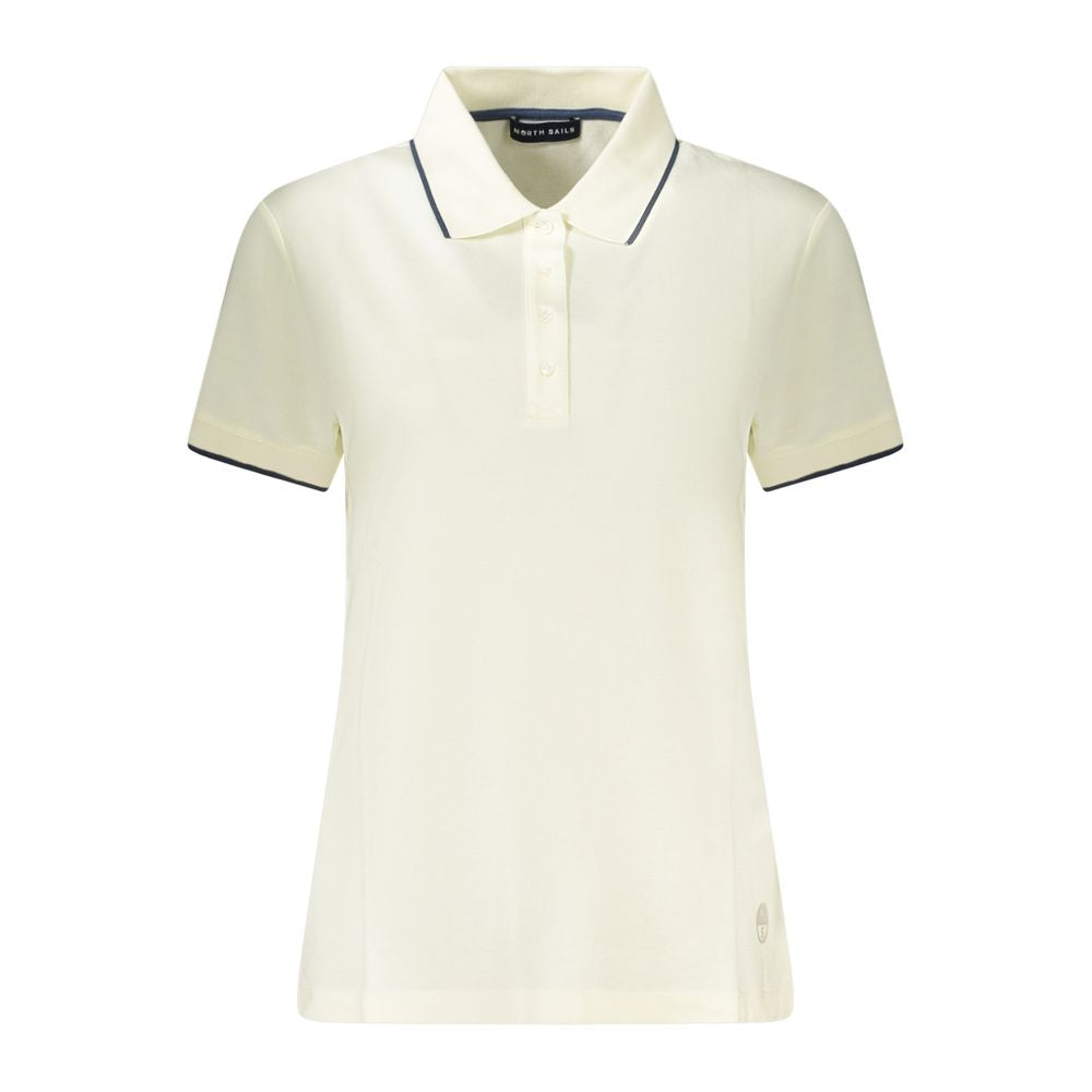 North Sails Polo Shirt Femme Blanc en Coton - Élégant et Confortable