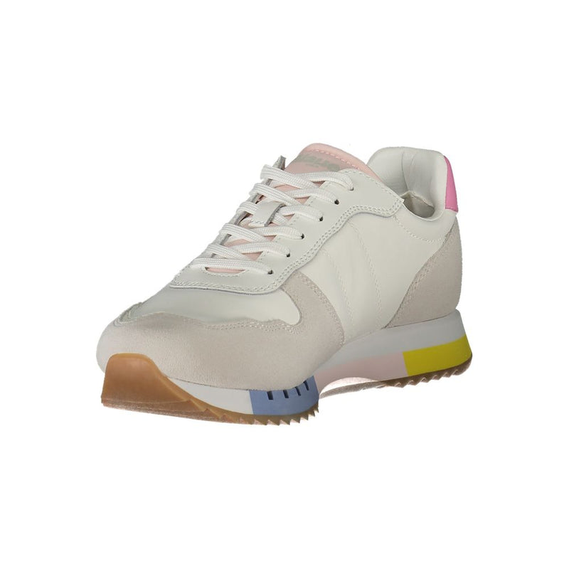Blauer White Leather Women Sneaker - Stylish & Comfortable