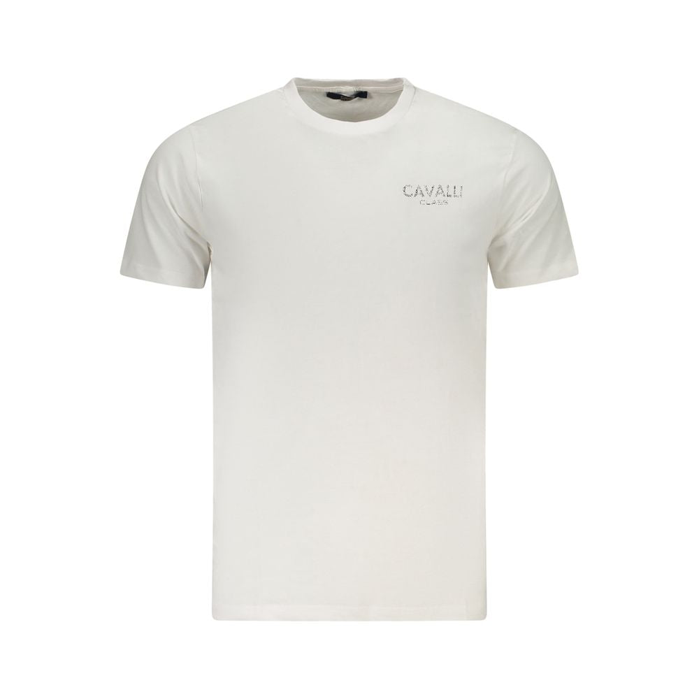 T-shirt homme en coton blanc Cavalli Class