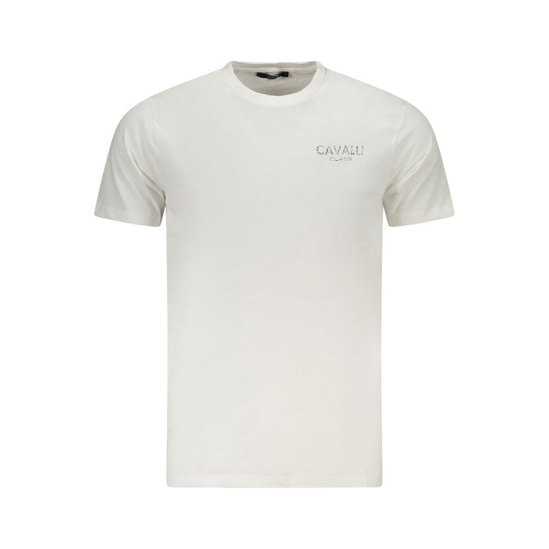 T-shirt homme en coton blanc Cavalli Class