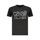 T-shirt homme en coton noir Cavalli Class