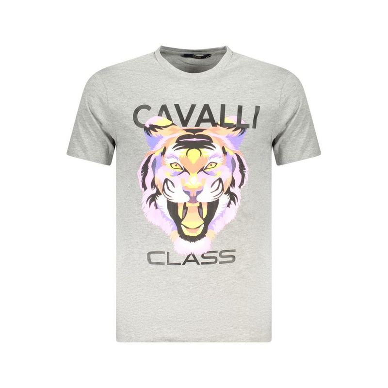 T-shirt homme en coton brun Cavalli Class