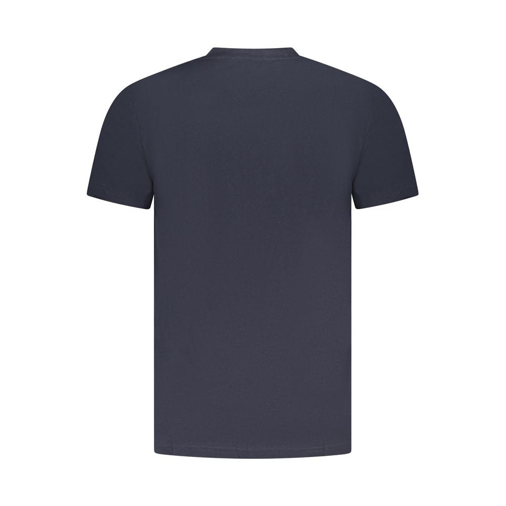 T-shirt homme en coton bleu Cavalli Class