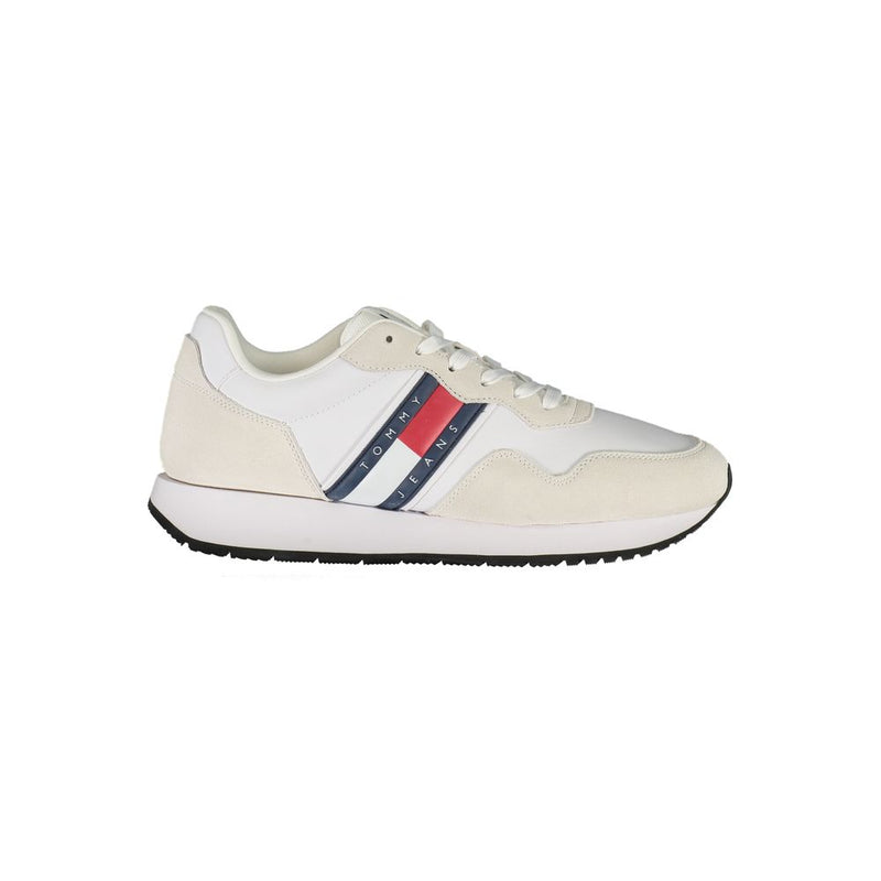 Tommy Hilfiger White Leather Men Sneaker - Stylish Comfort